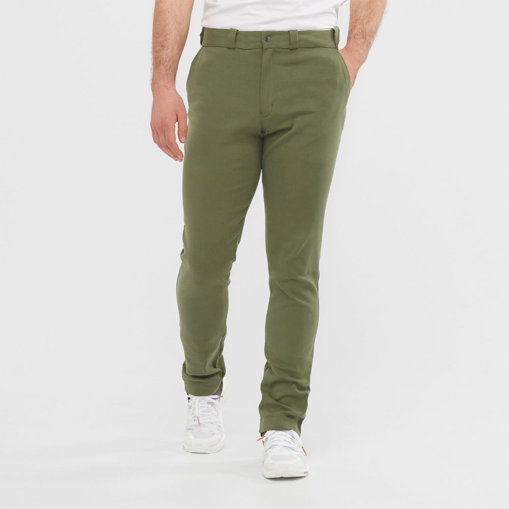 Salomon OUTLIFE CHINO M Pantalones Hombre - Verde Oliva - Colombia (64807-HEOW)